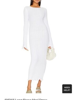 SNDYS Baha long sleeve maxi beach coverup